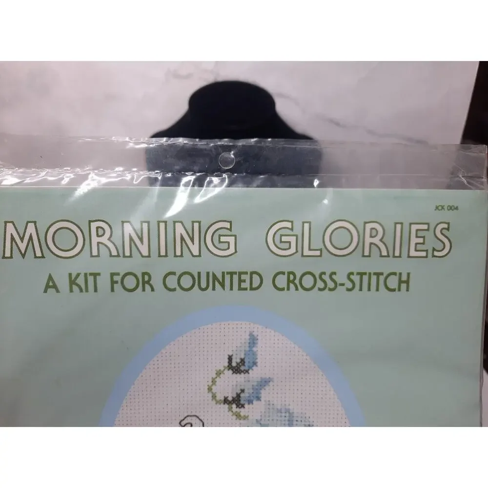 Vintage Jane Arlyn Crabtree Counted Cross Stitch Kit Morning Glories JCK 004